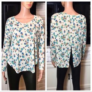 Nordstrom Lush Lightweight Floral Sweater (Medium)